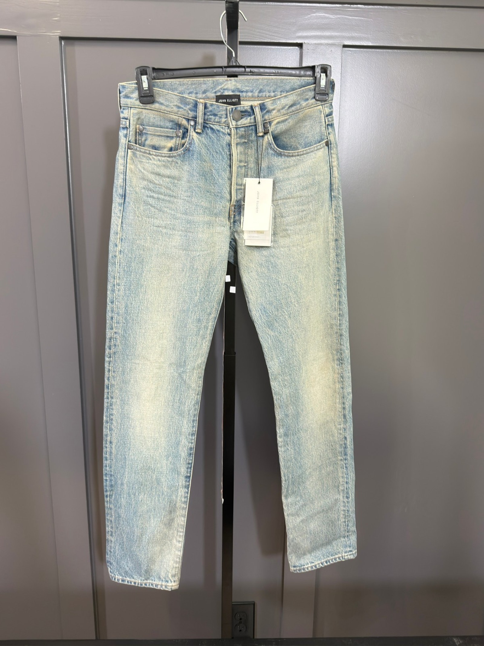 John Elliott Denim The Daze Slim Jeans In Coast 2 Size 28x31, $448 Msrp